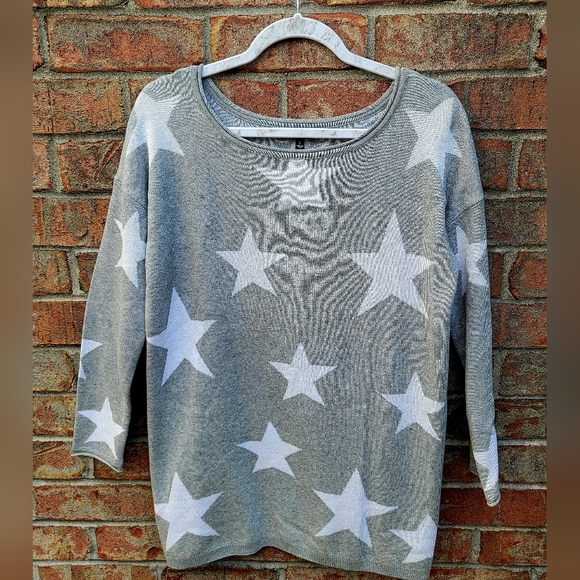 Relativity Sweaters - Women's Relativity Gray Star Sweater